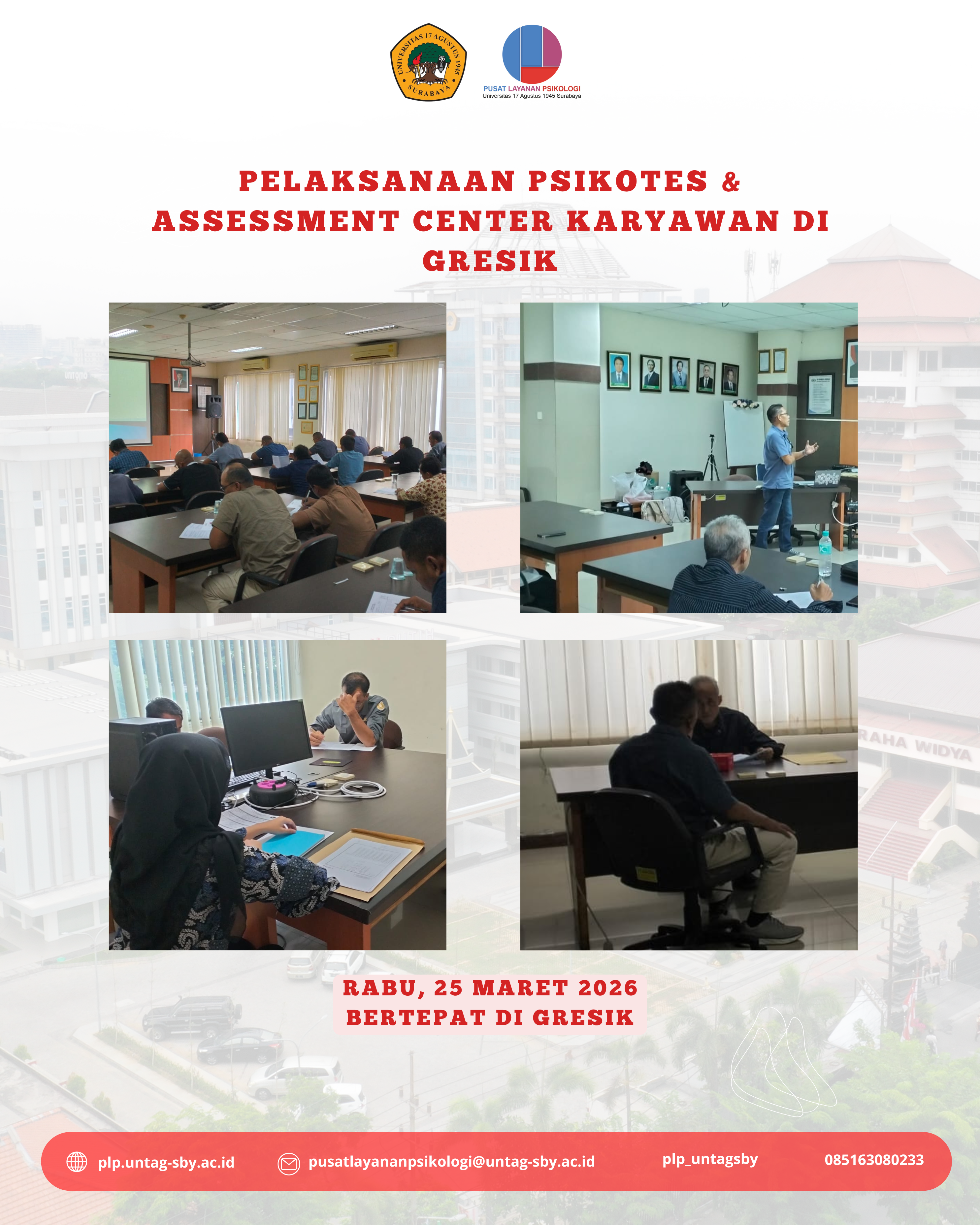  Psikotes dan Asesmen Gresik (25/3/2026)